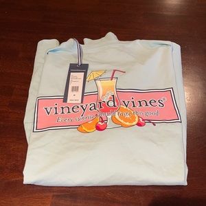 Vineyard Vines Long Sleeve shirt size M -EVERY SUNRISE SHOULD TASTE THIS GOOD